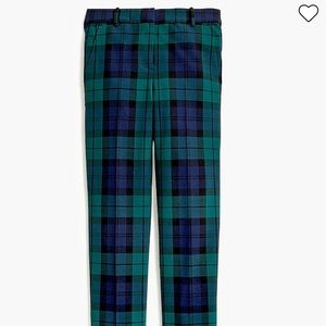 JCREW Ruby Christmas Green Plaid Pants 10